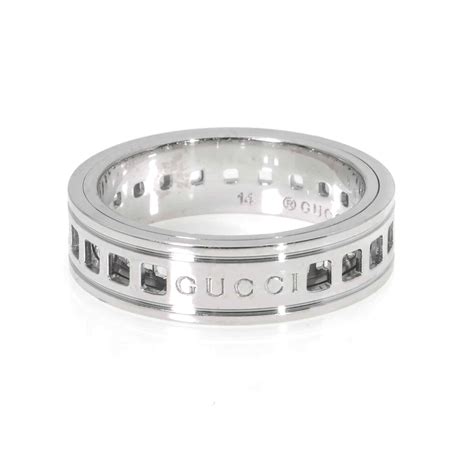 gucci golden ring|Gucci 18k white gold ring.